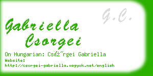 gabriella csorgei business card